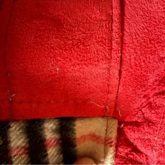 Burberry Red Genuine Lambskin Coat